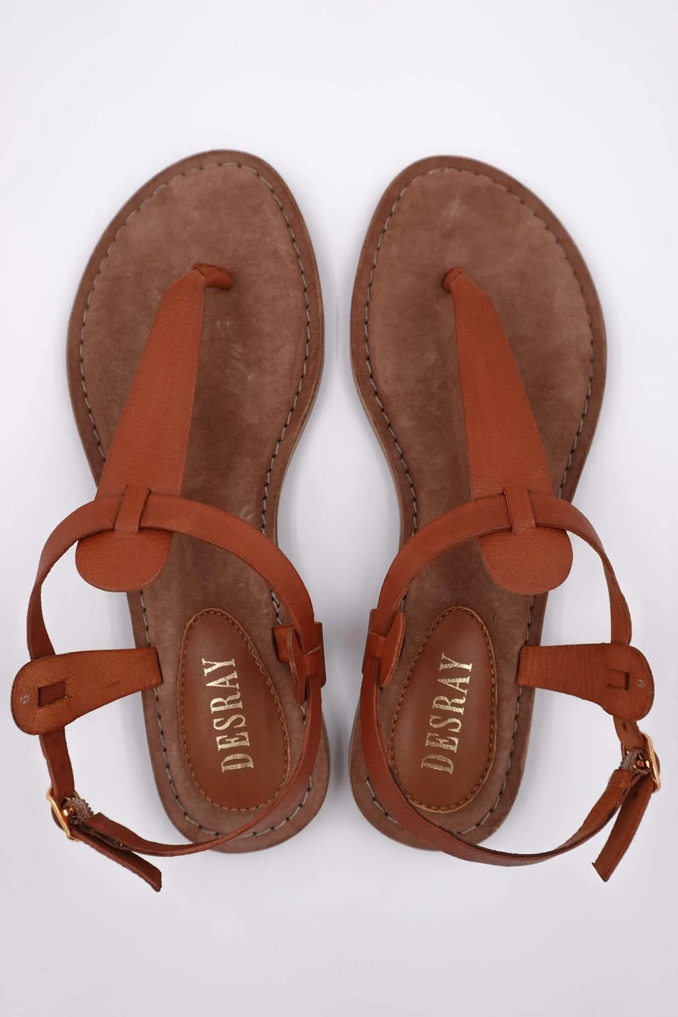 Tan T Bar Sandals