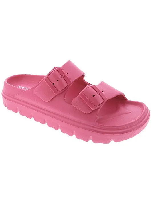 True Colors Double Buckle Waterproof Slides
