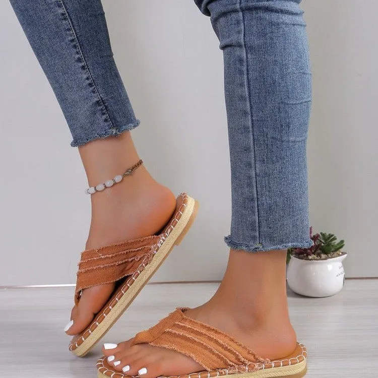 Wholesale Flat-soled Thong Casual Outdoor Beach Sandals