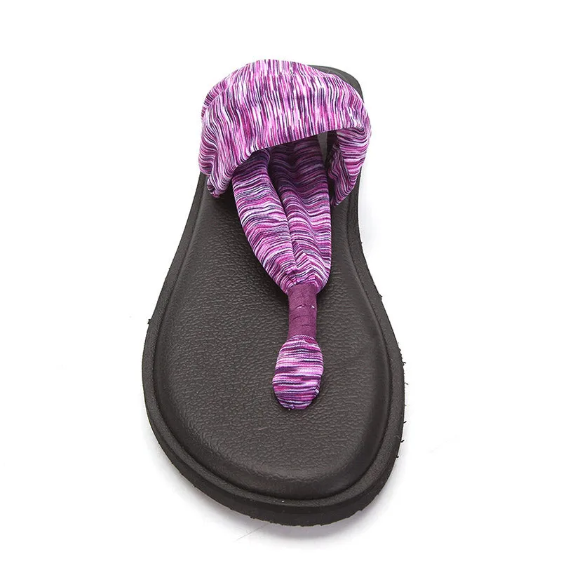 Women's Flat Yoga Sandals Sling 2 Print Vintage Lightweight Shoes