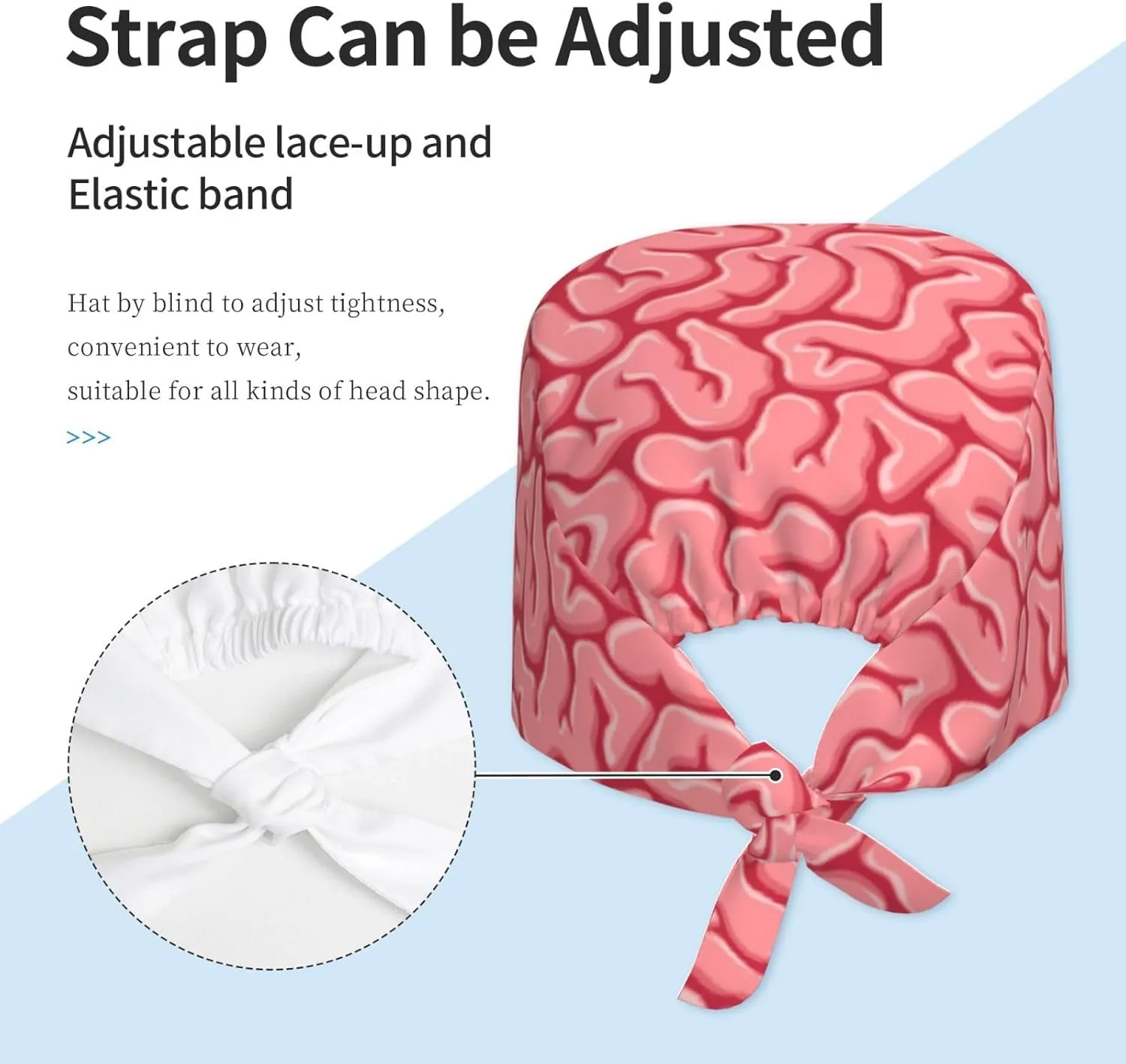 Working Cap Scrub Cap with Sweatband Adjustable Tie Back Hat for Women Nurse Dentist
