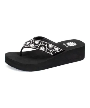 Yellow Box Palmer Black Slip On Fashion Thong Details Platform